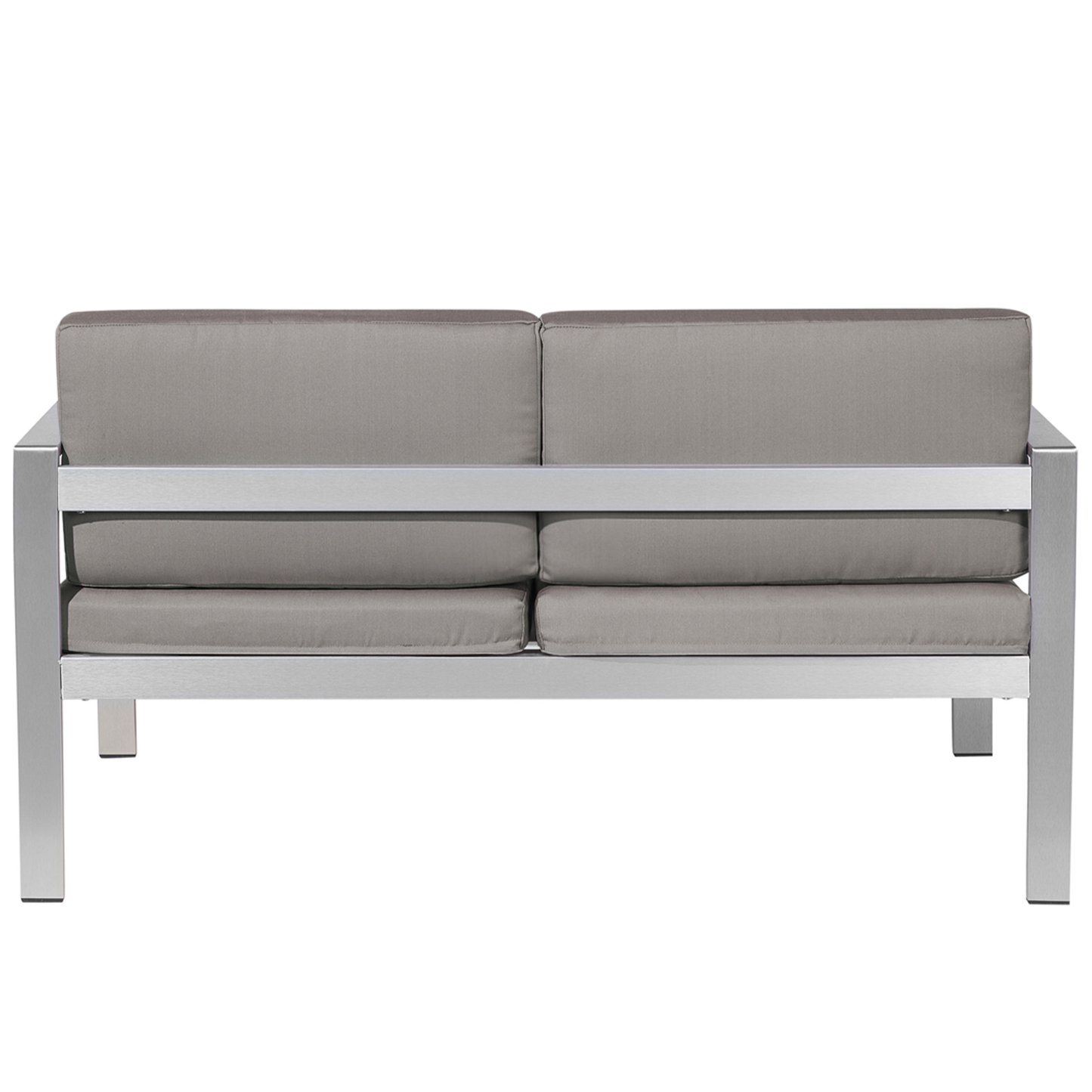 Lounge Set mit Tisch 4-Sitzer SALERNO Metall Dunkelgrau