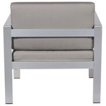 Lounge Set mit Tisch 4-Sitzer SALERNO Metall Dunkelgrau