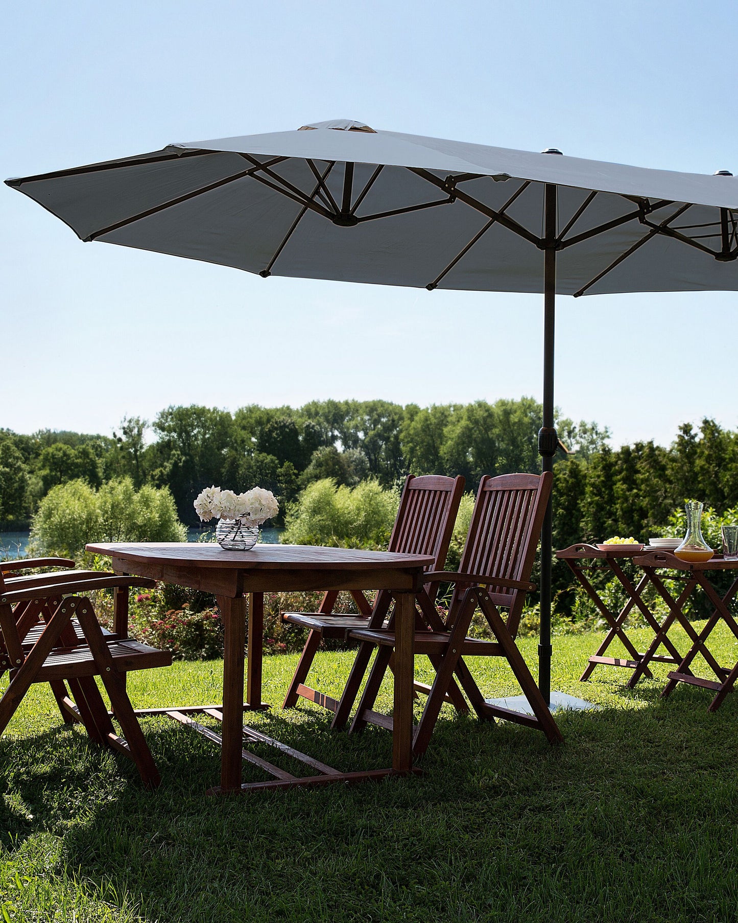 Sonnenschirm 460 cm SIBILLA Grau