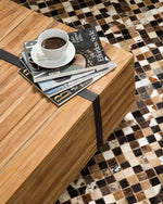 Teppich Kuhfell braun / beige 160 x 230 cm Patchwork Kurzflor KONYA