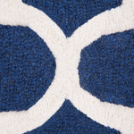 Teppich Wolle blau 80 x 150 cm marokkanisches Muster Kurzflor SILVAN