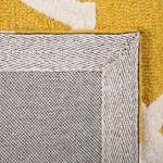 Teppich Wolle gelb 160 x 230 cm marokkanisches Muster Kurzflor SILVAN