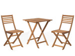 Bistro Set klappbar FIJI Holz Hellbraun