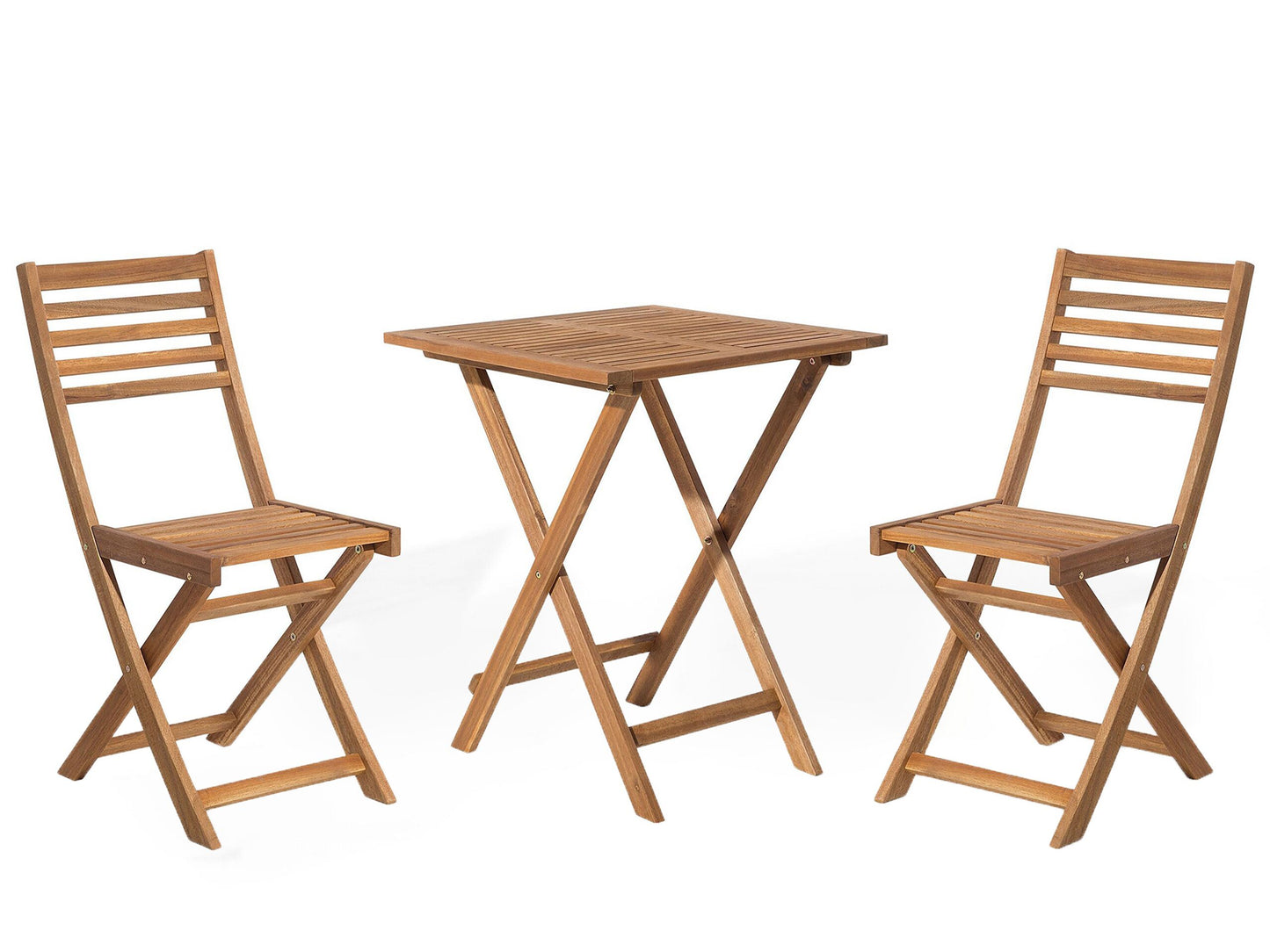 Bistro Set klappbar FIJI Holz Hellbraun