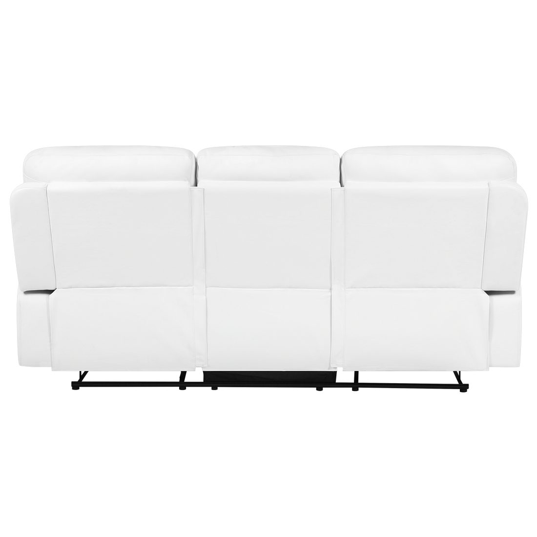 3-Sitzer Sofa Kunstleder weiss verstellbar BERGEN