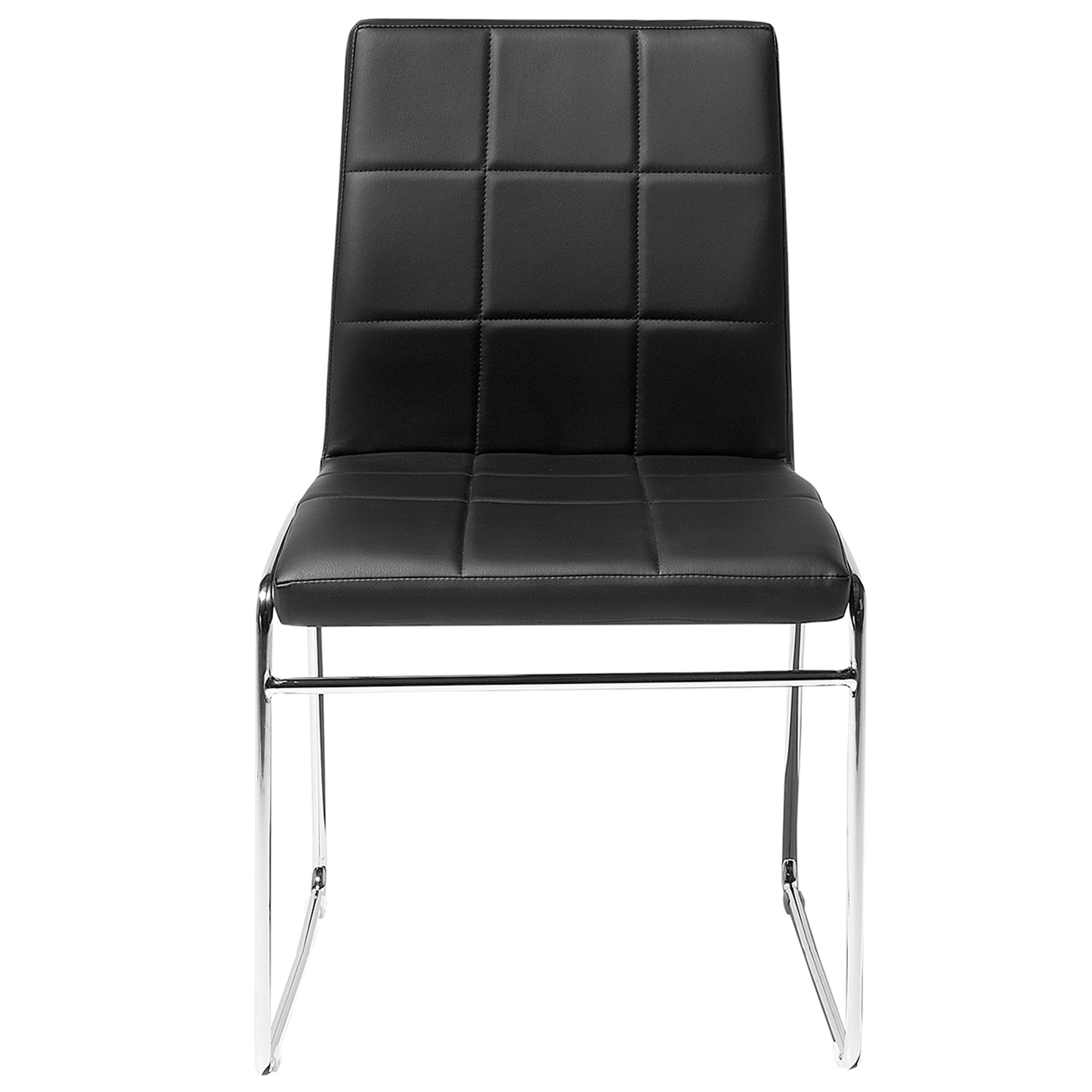 Esszimmerstuhl 2er Set KIRON Kunstleder Schwarz