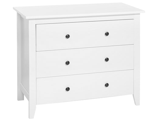 Kommode mit 3 Schubladen TORRANCE 80 cm Weiss