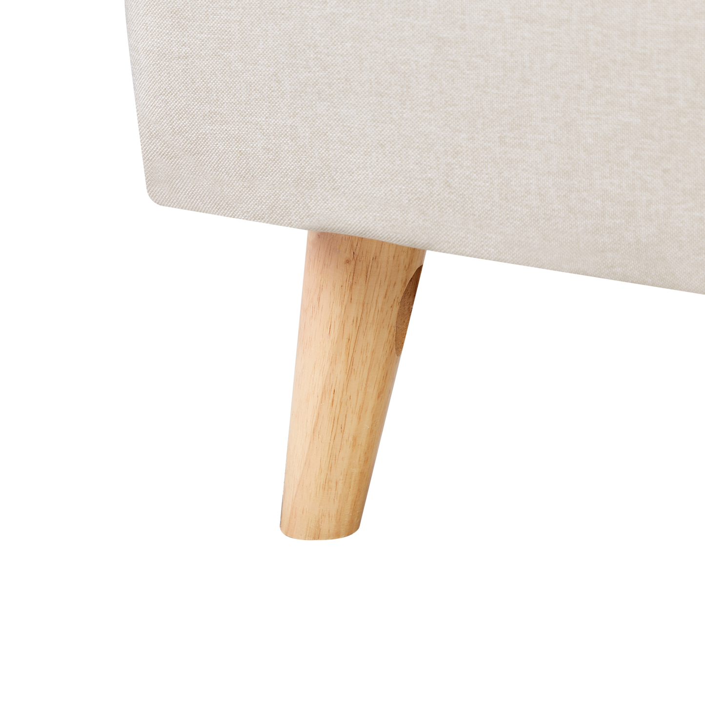 Bett mit Lattenrost Kunstleinen RENNES 180 x 200 cm Hellbeige