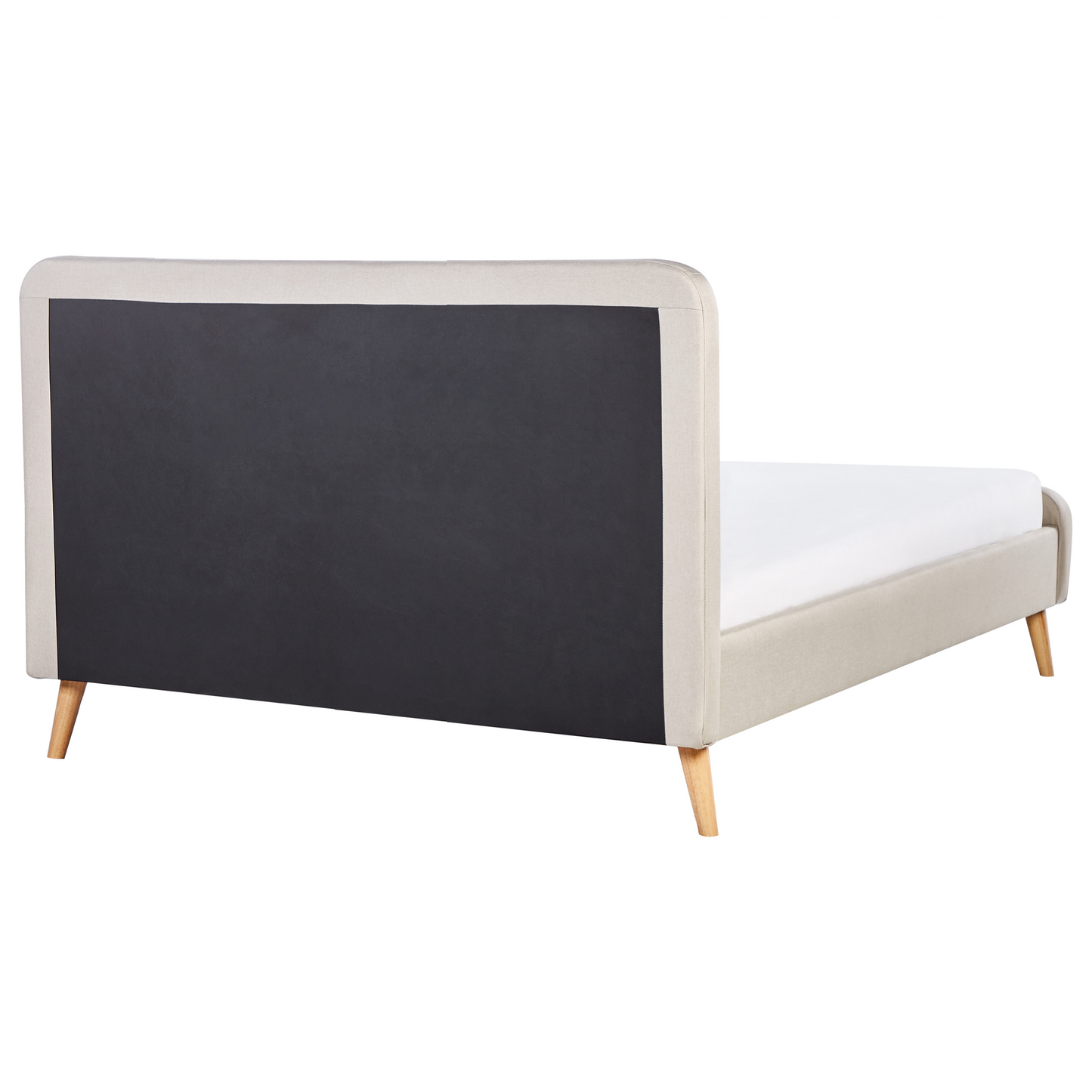 Bett mit Lattenrost Stoff RENNES 160 x 200 cm Hellbeige