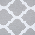 Hocker Polsterbezug / Gummibaumholz grau MANTEO