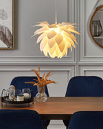 Hängelampe weiss 50 cm Blumenform MUSONE