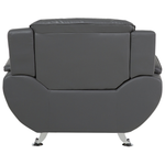 Clubsessel Kunstleder Grau LEIRA