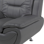 Clubsessel Kunstleder Grau LEIRA