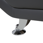 3-Sitzer Sofa Kunstleder grau LEIRA