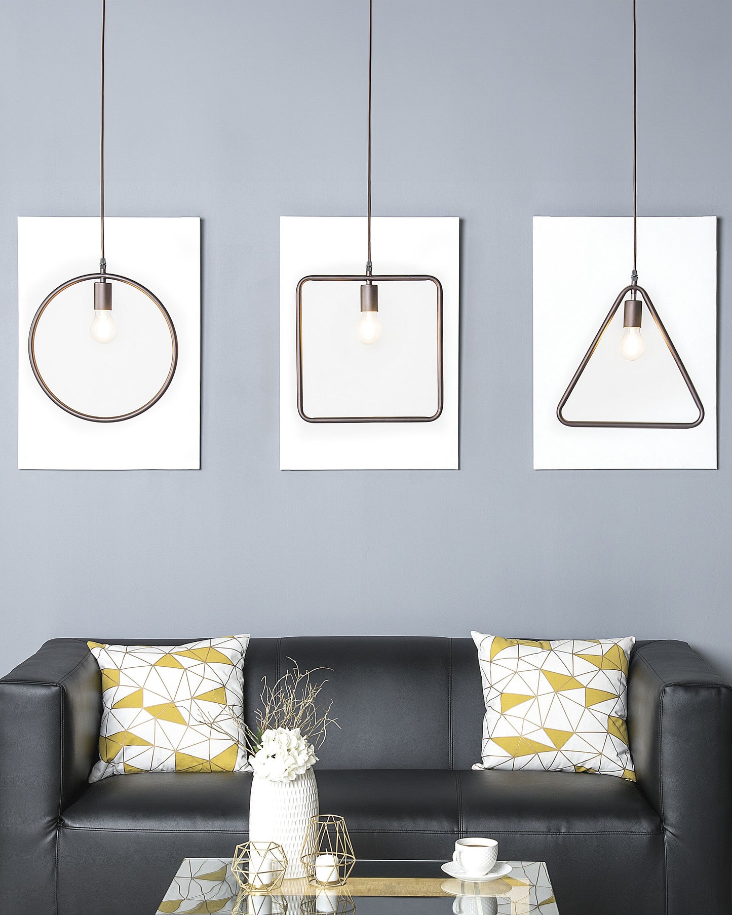 Hängelampe JURUENA Metall Dunkelbraun