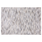 Teppich Kuhfell grau 140 x 200 cm Patchwork Kurzflor AHILLI