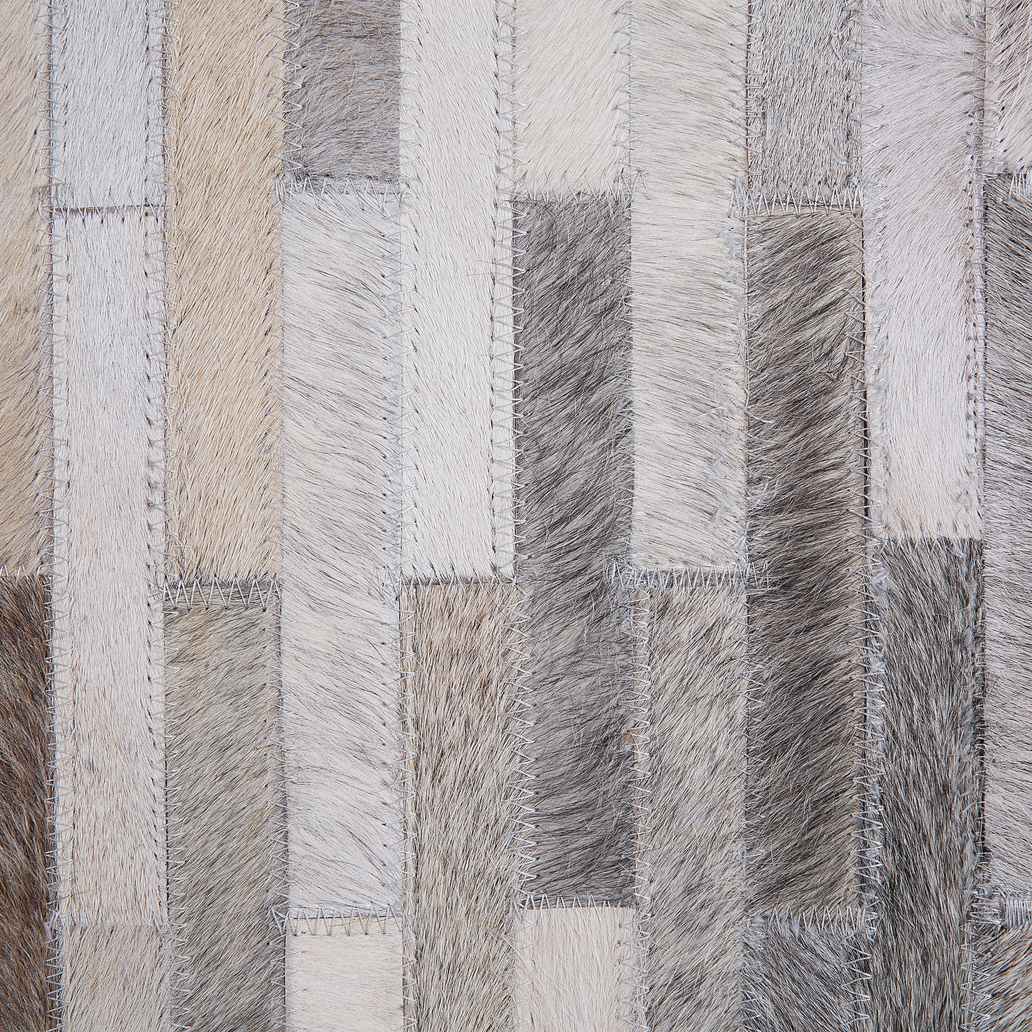 Teppich Kuhfell grau 140 x 200 cm Patchwork Kurzflor AHILLI