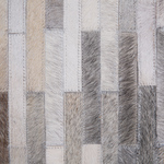 Teppich Kuhfell grau 140 x 200 cm Patchwork Kurzflor AHILLI