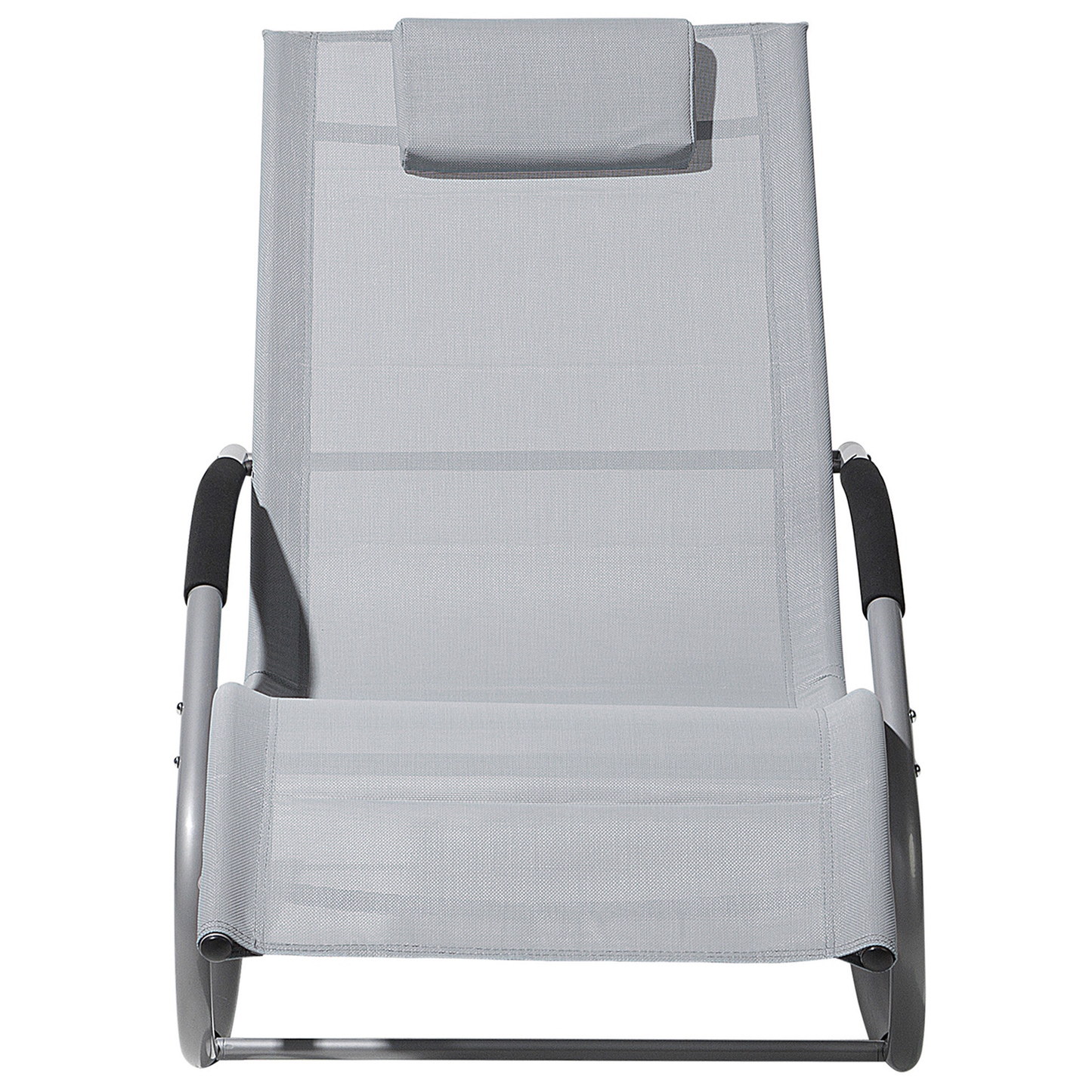 Gartenliege grau Textil Schaukelfunktion CARANO