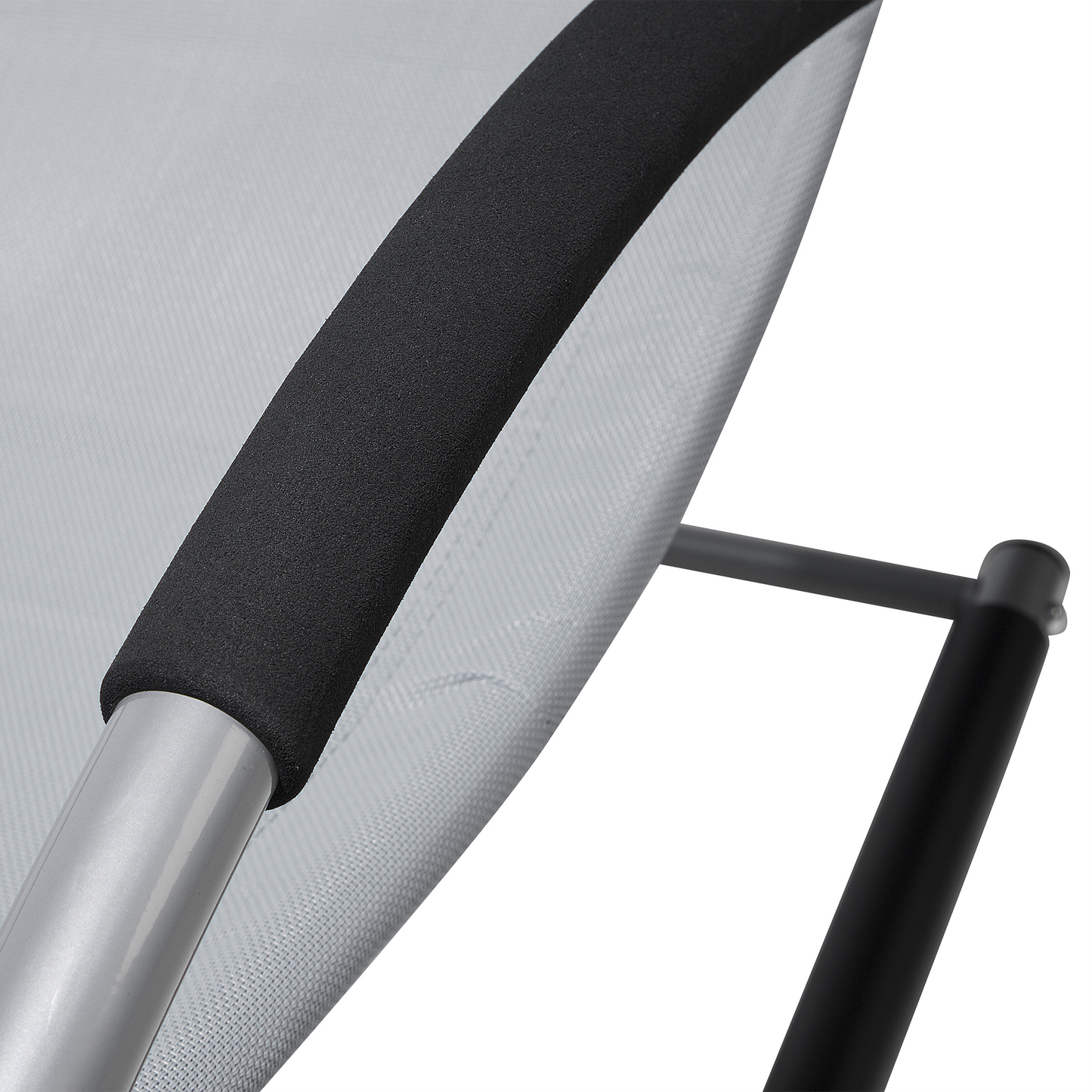 Gartenliege grau Textil Schaukelfunktion CARANO