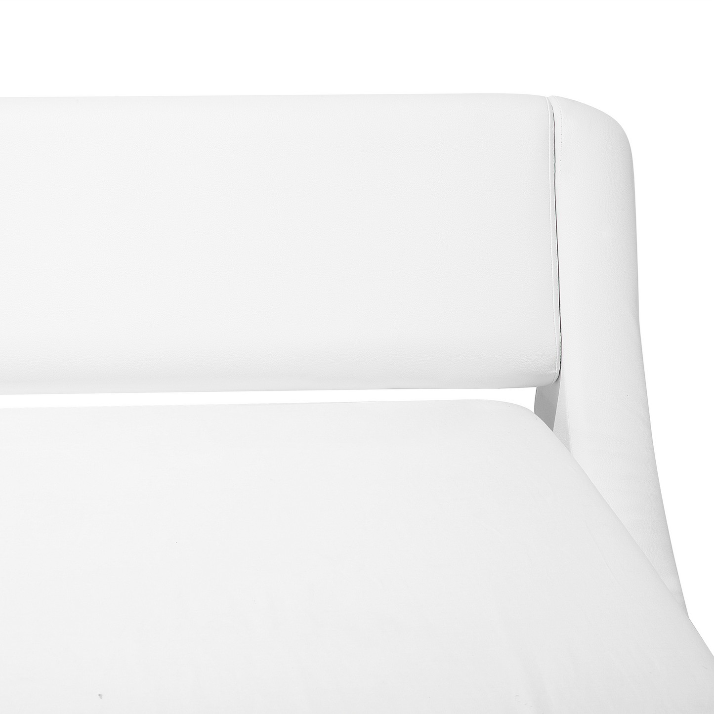 Bett Kunstleder weiss mit Bettkasten 160 x 200 cm AVIGNON