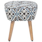 Sessel TUMBA mit Fussstütze Stoff Bunt