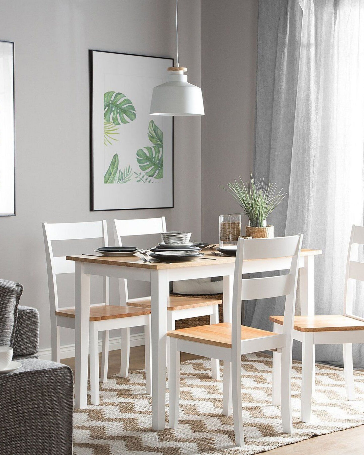 Hängelampe weiss Glockenform DANUBE