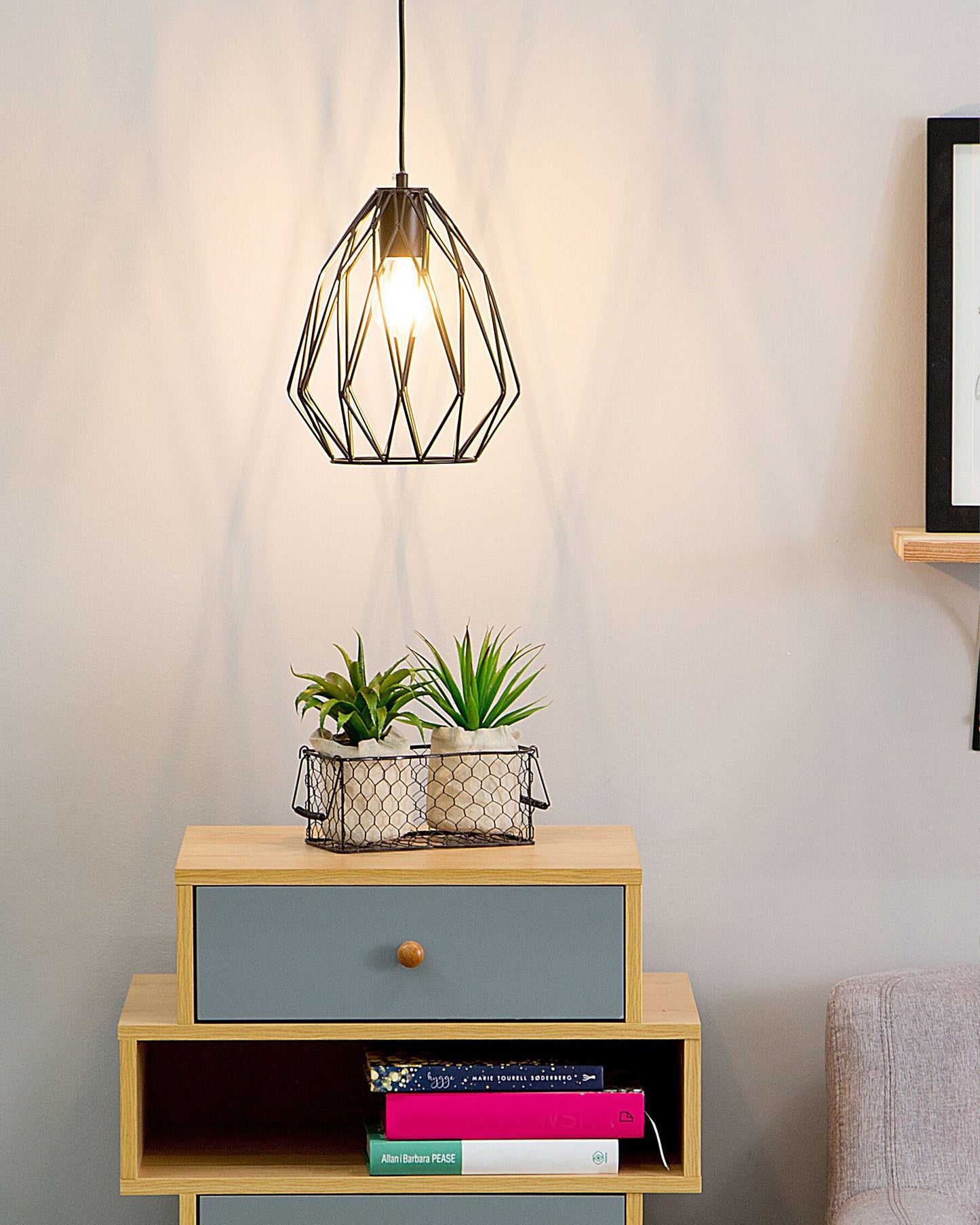 Hängelampe MAGRA Metall Schwarz