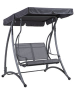 Hollywoodschaukel TESERO Metall Grau