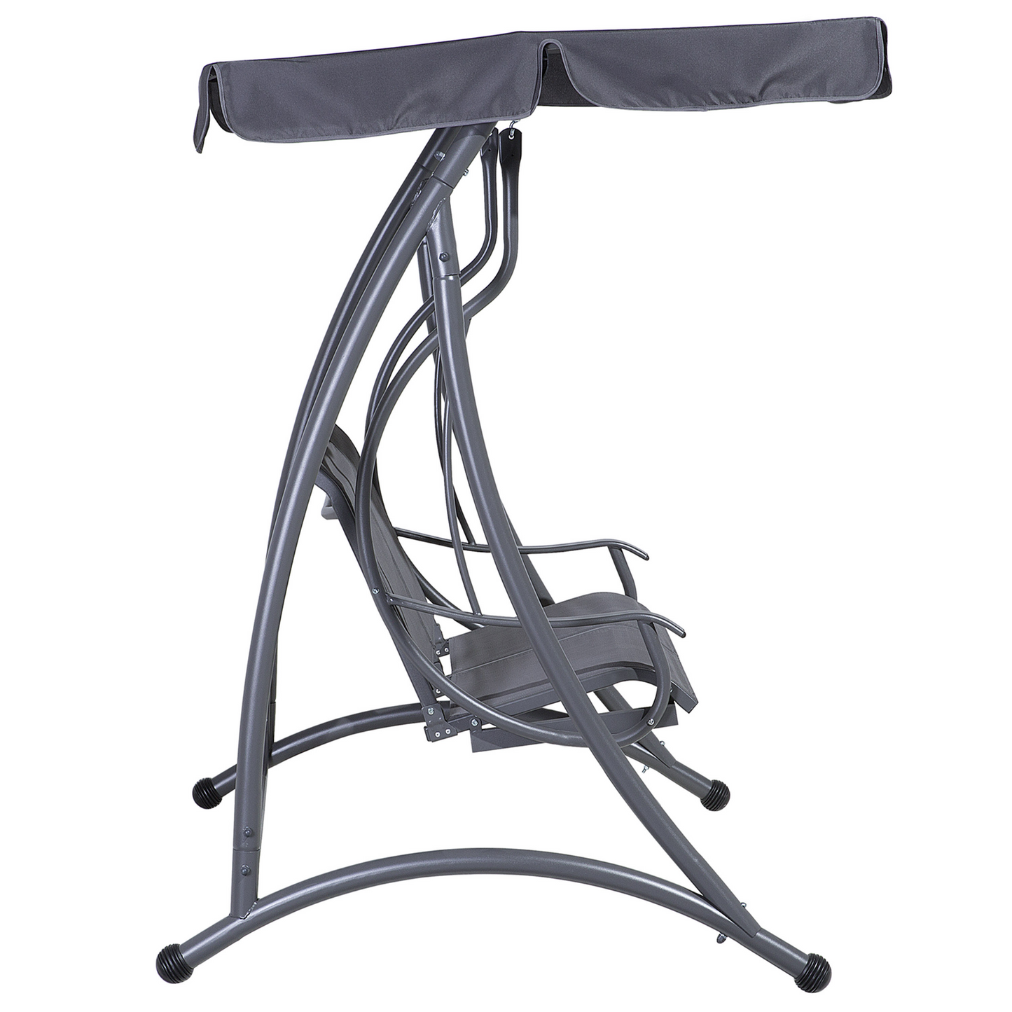 Hollywoodschaukel TESERO Metall Grau