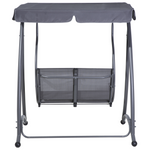 Hollywoodschaukel TESERO Metall Grau