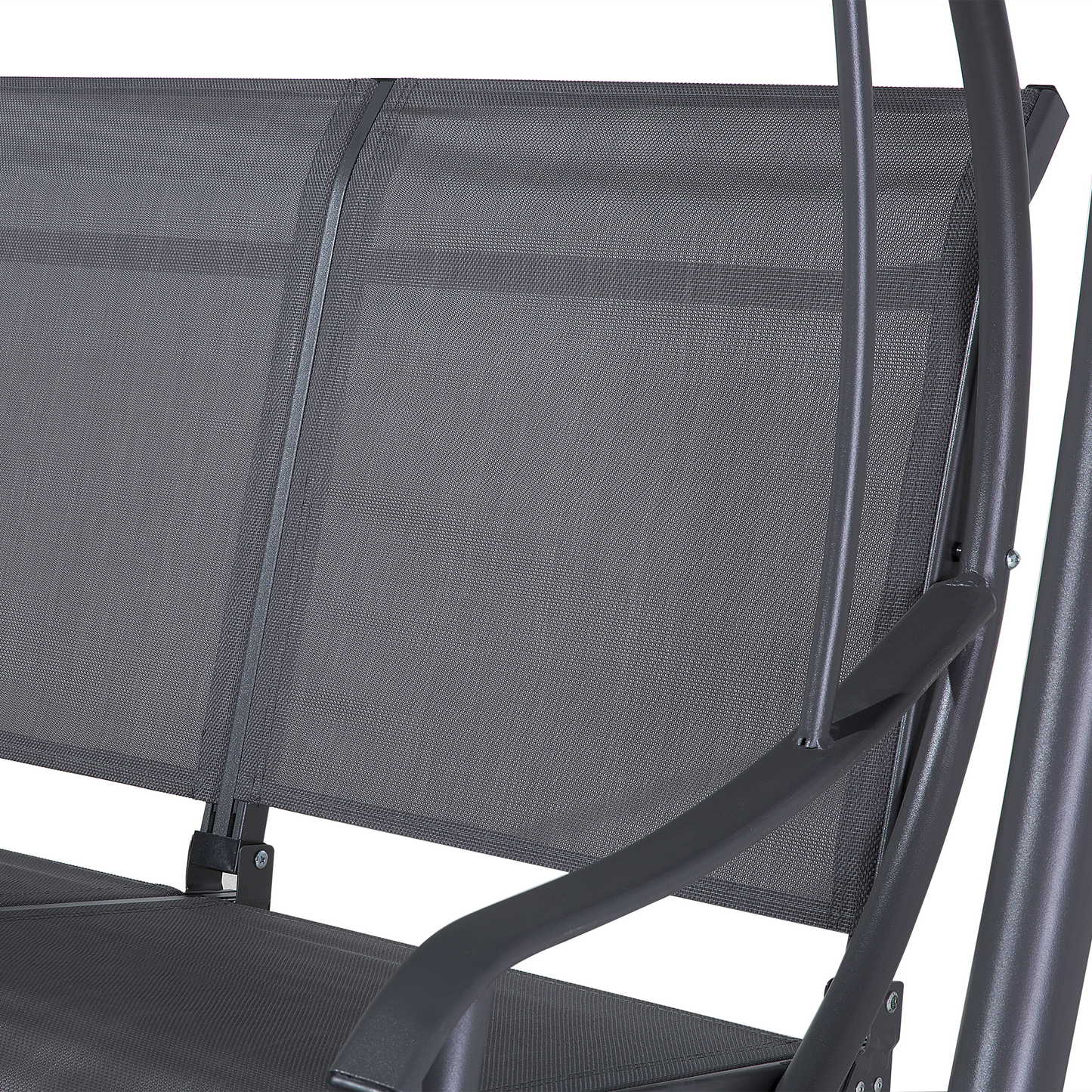 Hollywoodschaukel TESERO Metall Grau