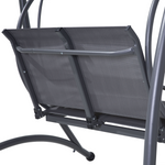 Hollywoodschaukel TESERO Metall Grau