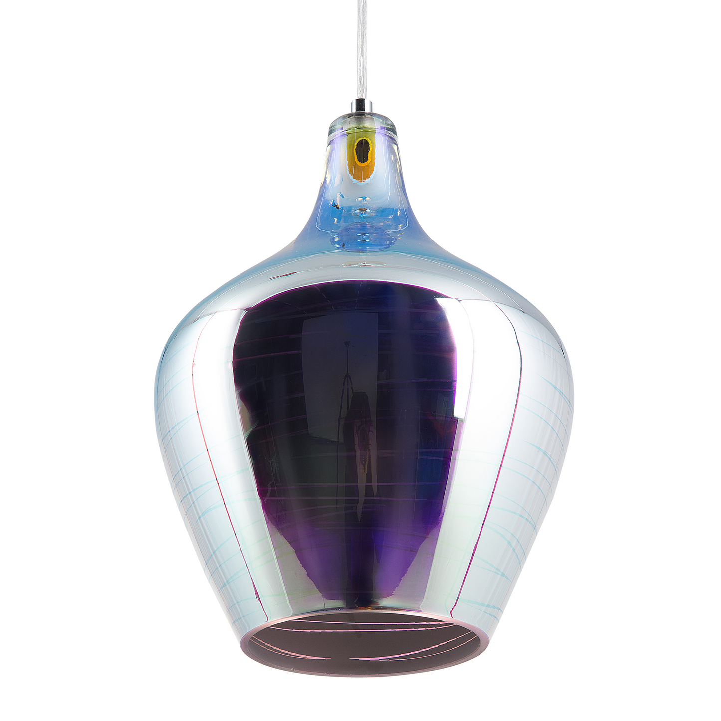 Hängelampe SANGONE Glas Silber