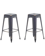 Set mit 2 Barhockern CABRILLO Metall Schwarz