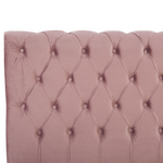 Bett mit Lattenrost Samtstoff AVALLON 180 x 200 cm Rosa
