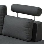 7-Sitzer Sofa grau halbrund mit Ottomane ROTUNDE