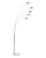 Stehlampe FLINDERS verstellbar Metall Silber