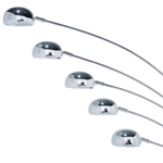 Stehlampe FLINDERS verstellbar Metall Silber