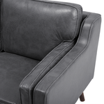3-Sitzer Sofa Kunstleder grau LOKKA