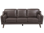3-Sitzer Sofa Kunstleder braun LOKKA