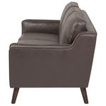 3-Sitzer Sofa Kunstleder braun LOKKA