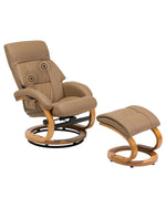 Massagestuhl FORCE mit Fussstütze Kunstleder Sandbeige