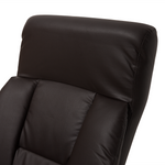 Massagestuhl FORCE mit Fussstütze Kunstleder Dunkelbraun
