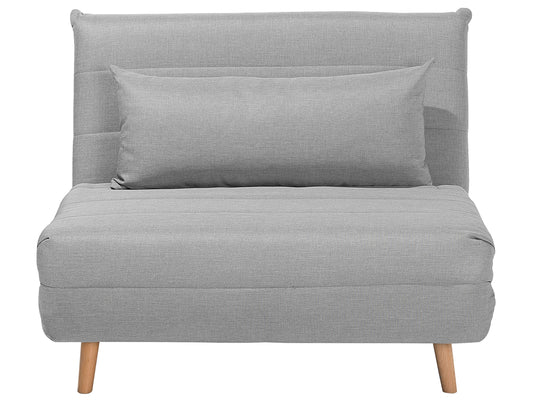 1-Sitzer Schlafsofa hellgrau / hellbraun SETTEN