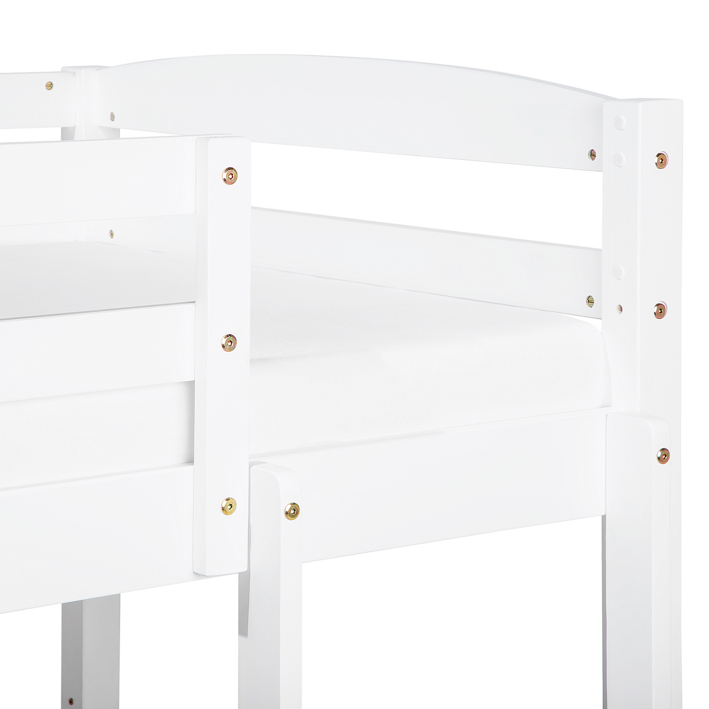 Hochbett Kiefernholz REGAT 90 x 200 cm Weiss