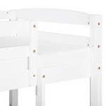 Hochbett Kiefernholz REGAT 90 x 200 cm Weiss