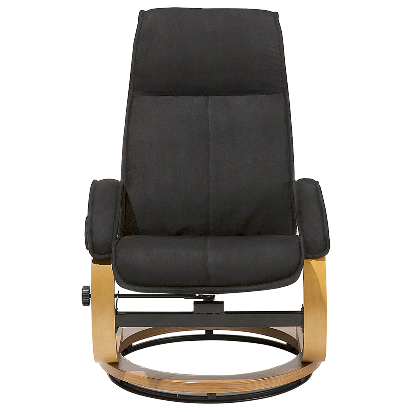 Massagestuhl HERO mit Fussstütze Stoff Schwarz