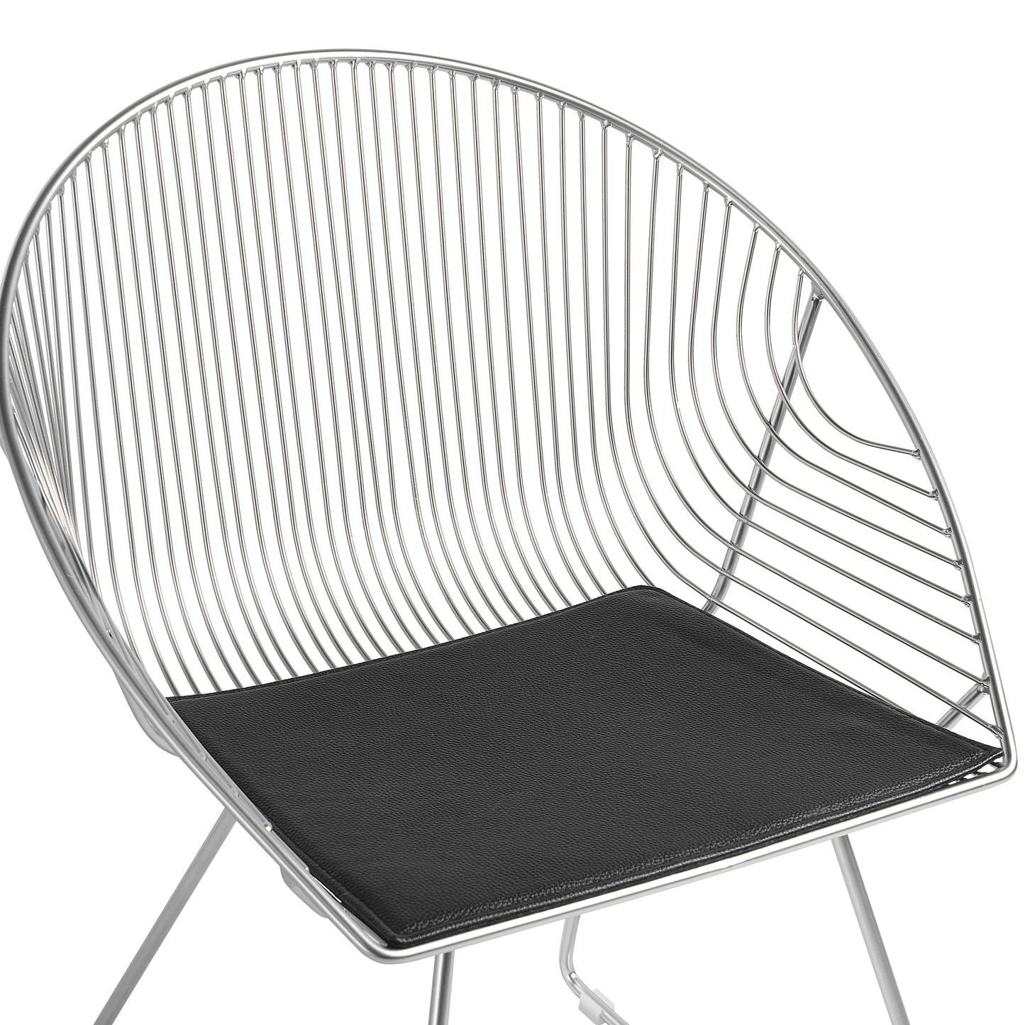 Esszimmerstuhl 2er Set AURORA Metall Silber