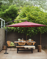 Ampelschirm ⌀ 300 cm burgunderrot RAVENNA